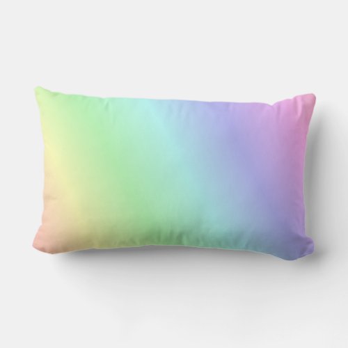 Multicolored pastel pattern lumbar pillow