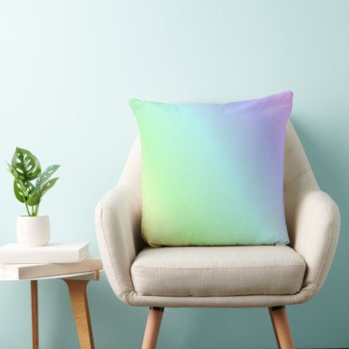 Multicolored pastel pattern throw pillow