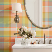 Multicolored Pastel Plaid In Pink, Green, and Blue