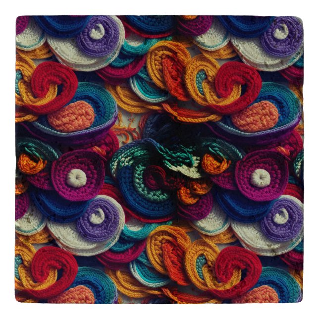 Multicolored Patchwork  Trivet (Front)