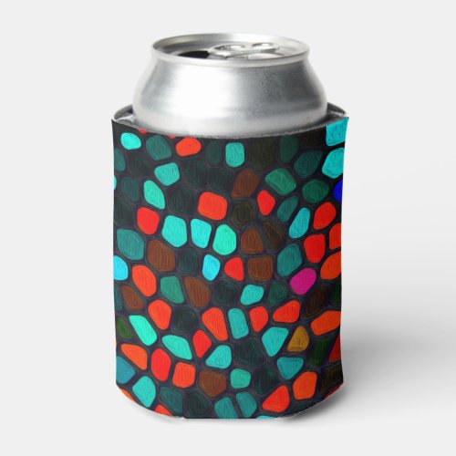 Multicolored Pattern Can Cooler