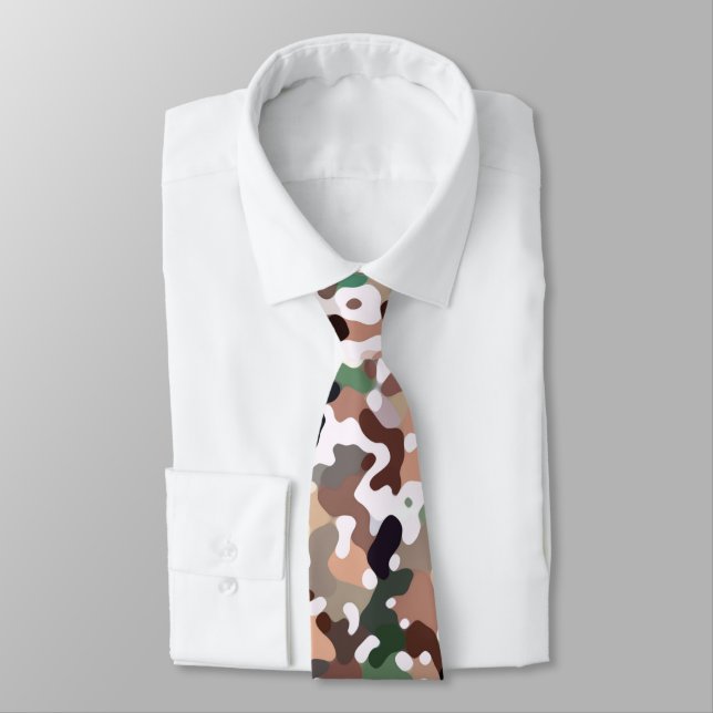 Multicolored Pattern Neck Tie (Tied)