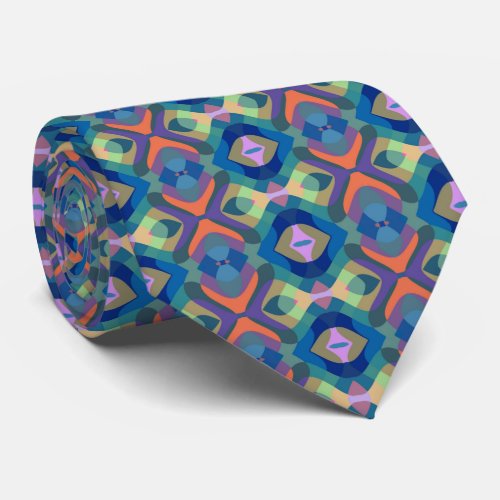 Multicolored Pattern Neck Tie