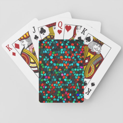 Multicolored Pattern Poker Cards