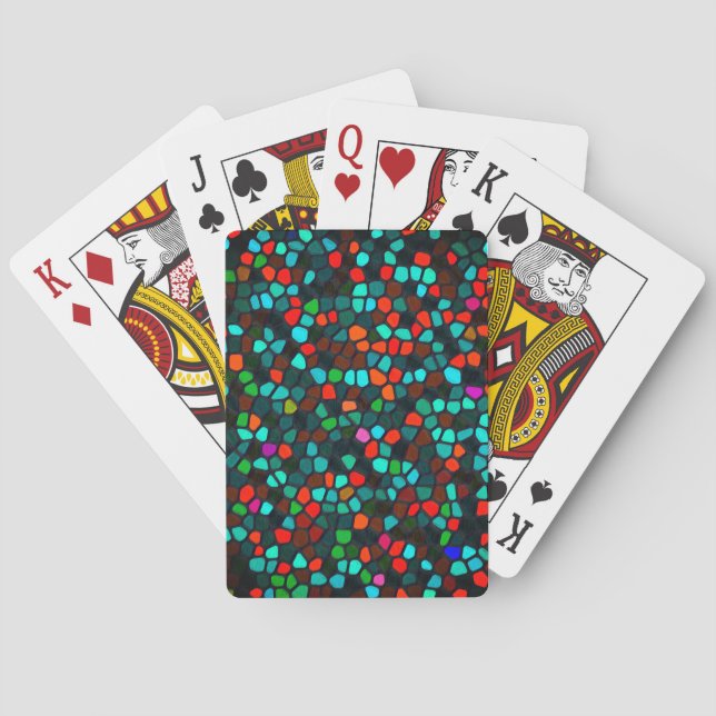 Multicolored Pattern Poker Cards (Back)