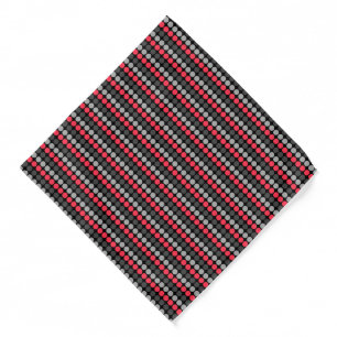 Multicolored pattern Retro Sixties Polka Dots Grey Bandana