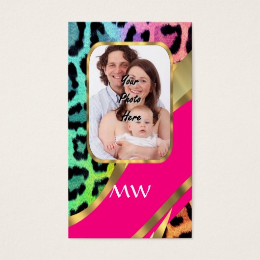 Multicolored pink leopard print (Front)