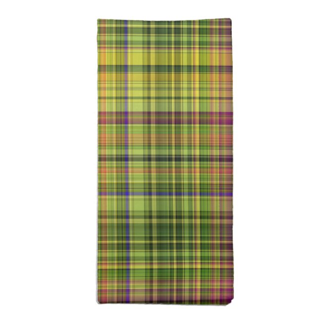 Multicolored Plaid Cloth Napkin (Folded)