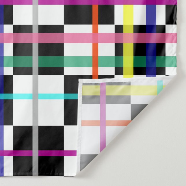 Multicolored Plaid Lines Checkered Tartan Design  Fabric (Creator Uploaded)