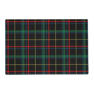 multicolored plaid pattern design placemat