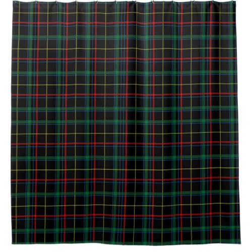 multicolored plaid pattern design shower curtain