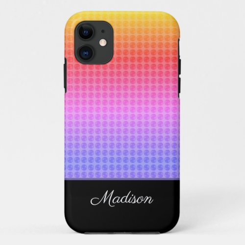 Multicolored Polka Dots  iPhone 11 Case