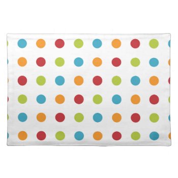 Multicolored Polka Dots Placemat by Theraven14 at Zazzle