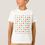 Multicolored Polka Dots T-shirt at Zazzle