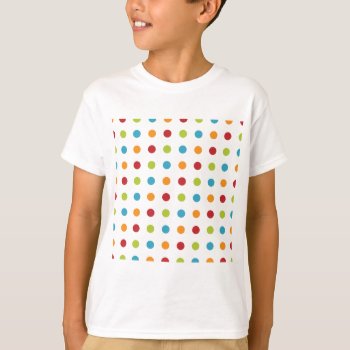 Multicolored Polka Dots T-shirt by Theraven14 at Zazzle