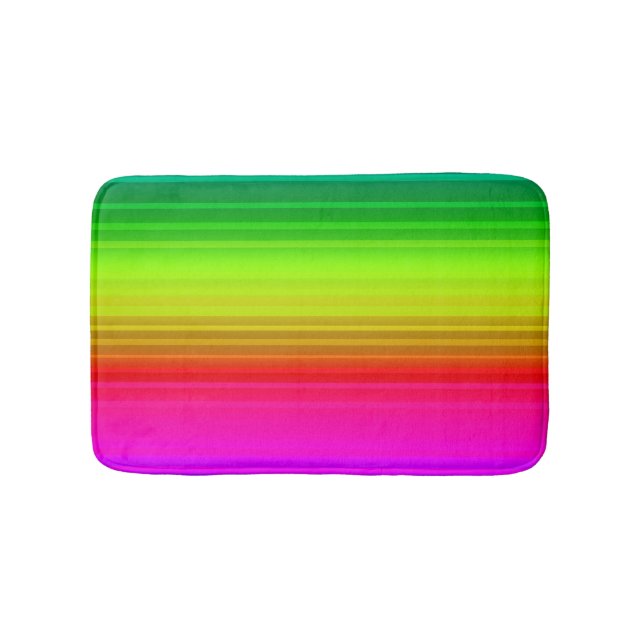 Multicolored, rainbow bath mat (Front)