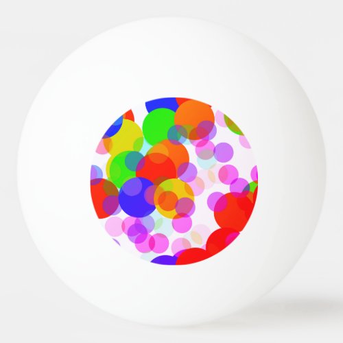 Multicolored Rainbow Bubbles Ping Pong Ball