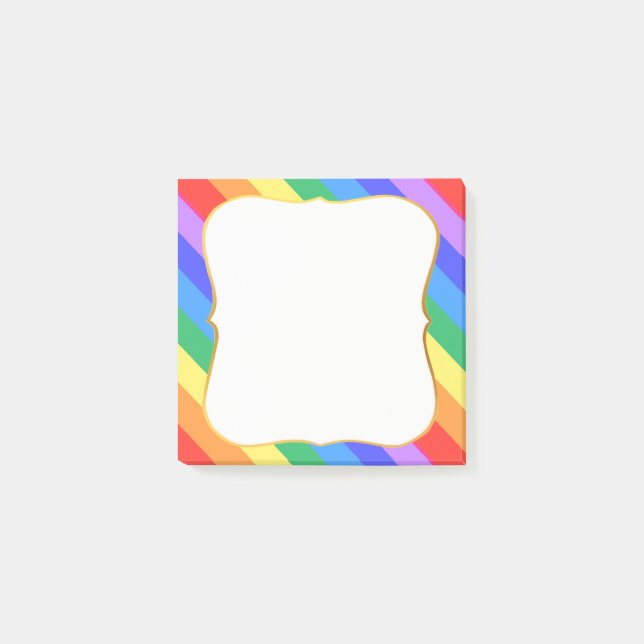 Multicolored Rainbow Colors Post-it Notes (Front)