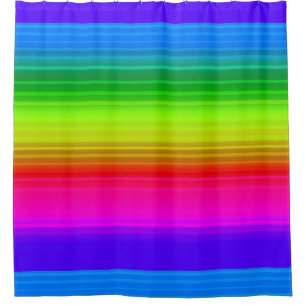 Multicolored, rainbow shower curtain