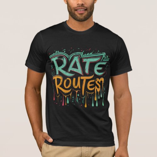 Multicolored Rate Routes Tee