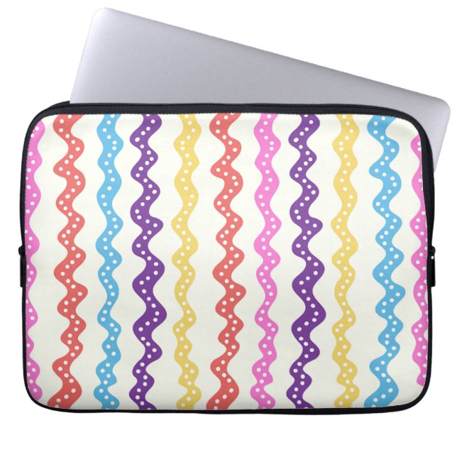 Multicolored rays laptop sleeve (Front)