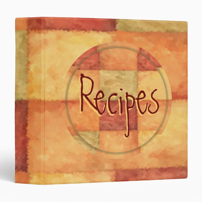 Multicolored Recipe Binder (Front/Spine)