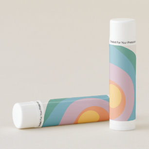 Multicolored retro style circles lip balm
