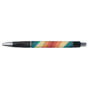 Multicolored retro style waves design pen