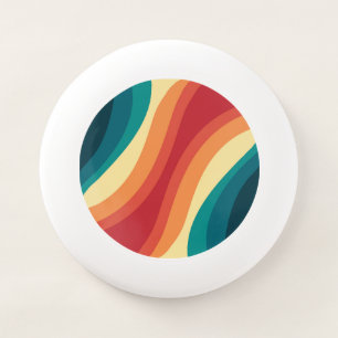 Multicolored retro style waves design Wham-O frisbee