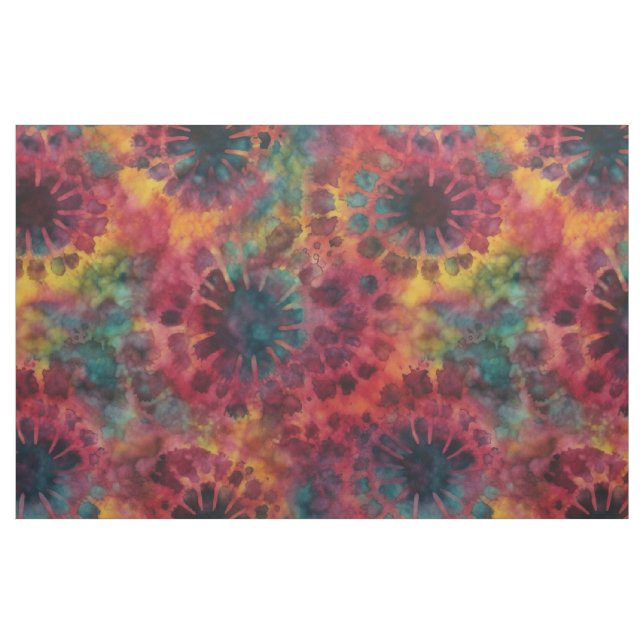 Multicolored Retro Tie-Dye Fabric (Yard)