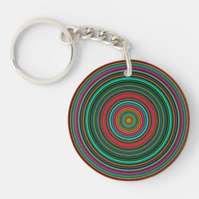 Multicolored Rings Keychain (Front)