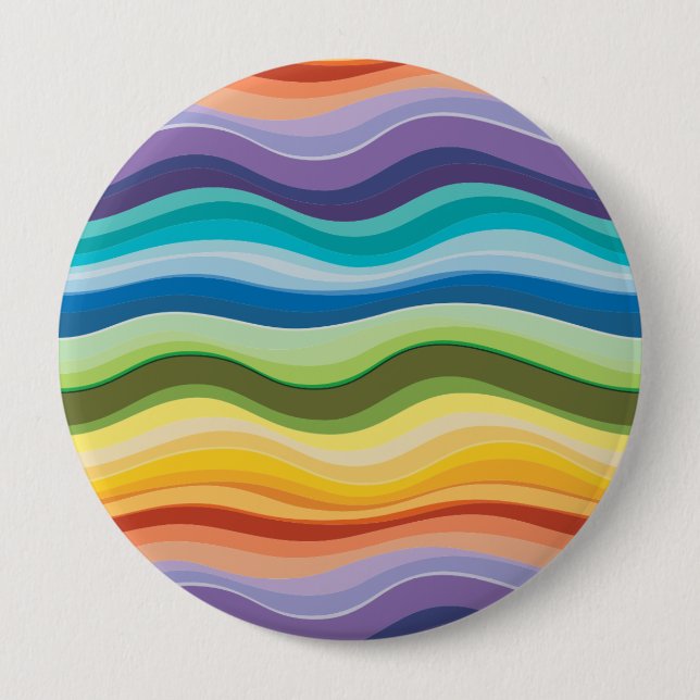 Multicolored Ripples Pattern 2 Button (Front)