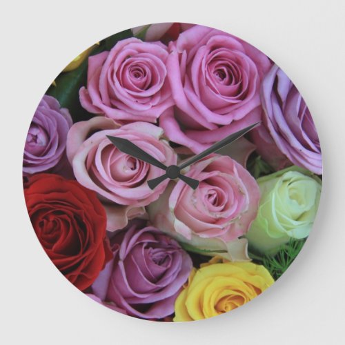 Multicolored rose clock