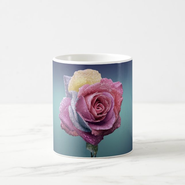 Multicolored Rose Coffee Mug (Center)