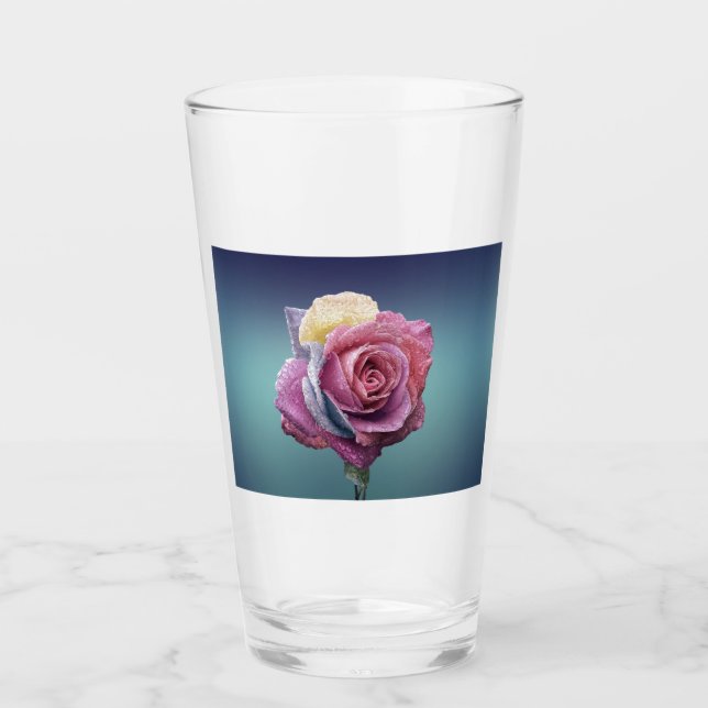 Multicolored Rose Glass (Front)