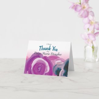 Multicolored Rose Graduation Thank You Cards