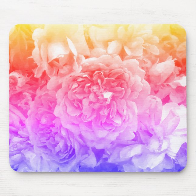 Multicolored Roses, Yellow, Pink, Purple Mouse Pad (Front)