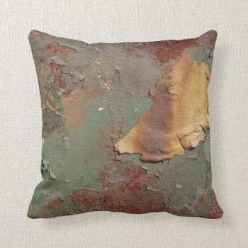 Multicolored Rust Corrosion Throw Pillow by wheresmymojo at Zazzle