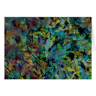 Multicolored Scribbled Abstract Art Cards