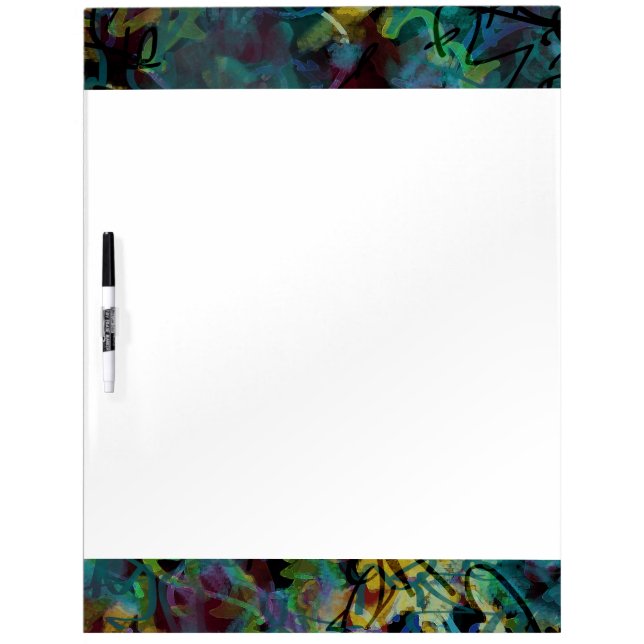 Multicolored Scribbled Abstract Art Dry Erase Board (Front)