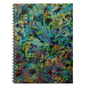 Multicolored Scribbled Abstract Art Notebook
