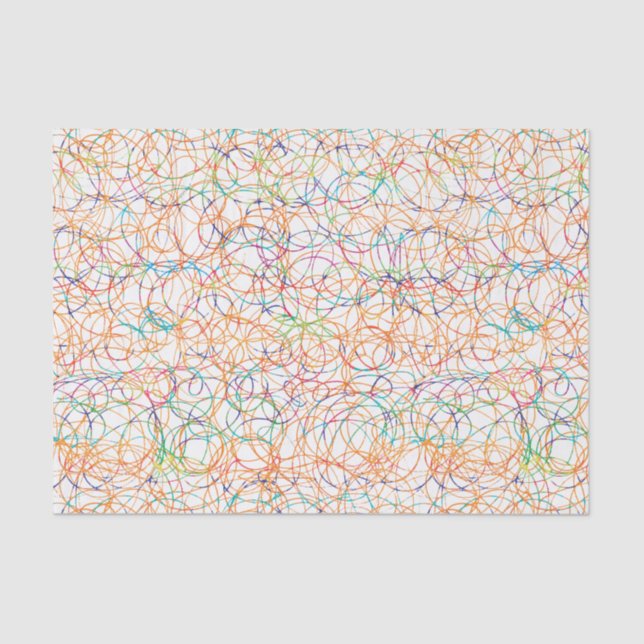 Multicolored Scribbles Tissue Paper (Front)