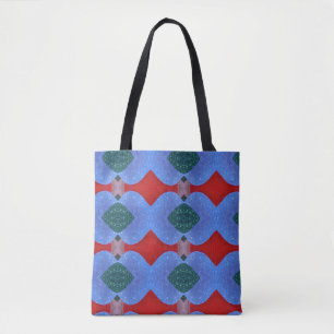 Multicolored seaglass abstract tote bag