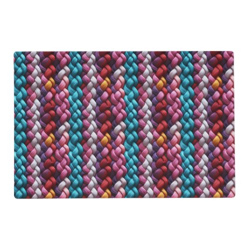 Multicolored Seamless Braided Yarn  Placemat