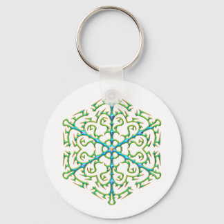 Multicolored Snowflake 1 Keychain