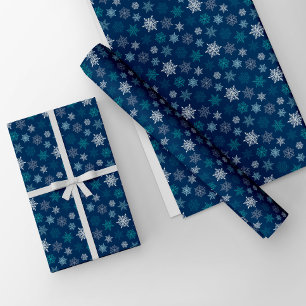 Multicolored snowflake pattern – winter christmas wrapping paper