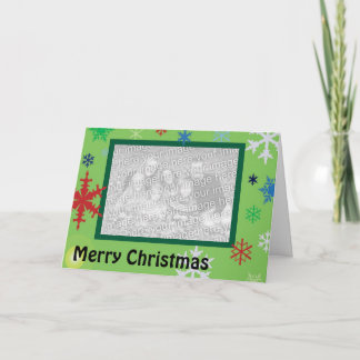 Multicolored Snowflakes Holiday Card