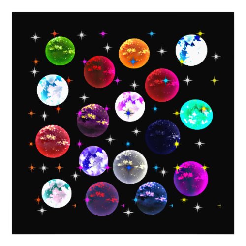 Multicolored Solar Planets and Stars        Photo Print