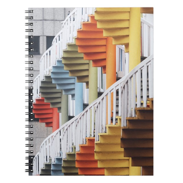 Multicolored spiral staircases notebook (Front)