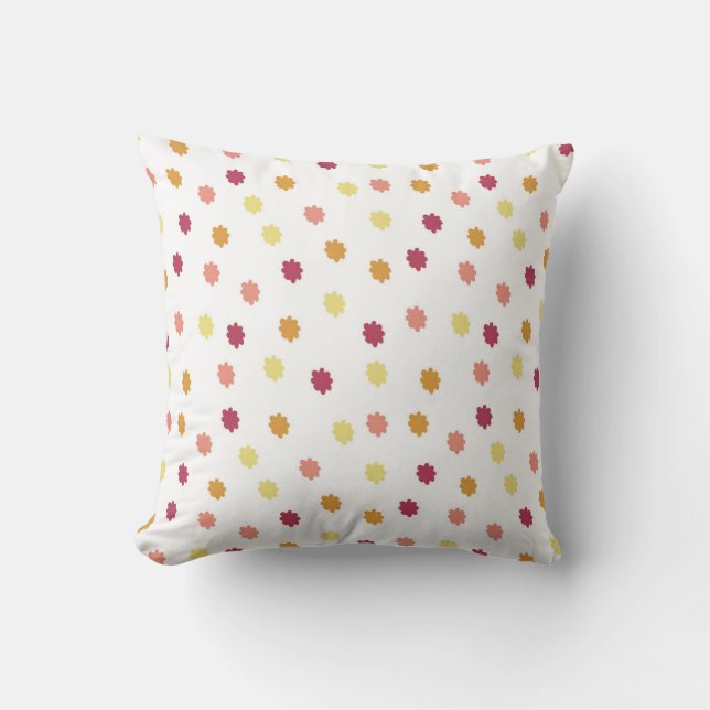 multicolored spot pattern throw pillow (Front)